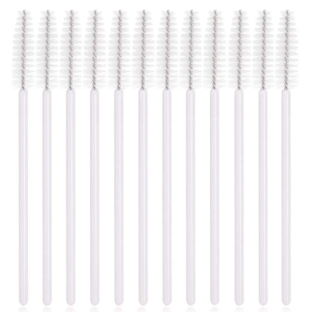 1000Pcs/lot Disposable Micro Eyelash Brushes Mascara Wands Applicator Cosmetic Brushes Comb White Eyelash Extension Makeup Tool 3