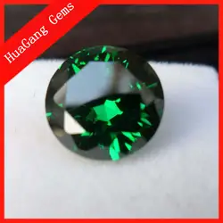 Aaaaa класс! 1 ~ 20 мм зеленый круг кубический цирконий ( CZ ) камни синтетический драгоценный камень полудрагоценный камень драгоценные камни