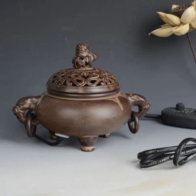 Glaze Electric Incense Burners Essential Oil Aromatherapy Censer Plug Holders Living Room