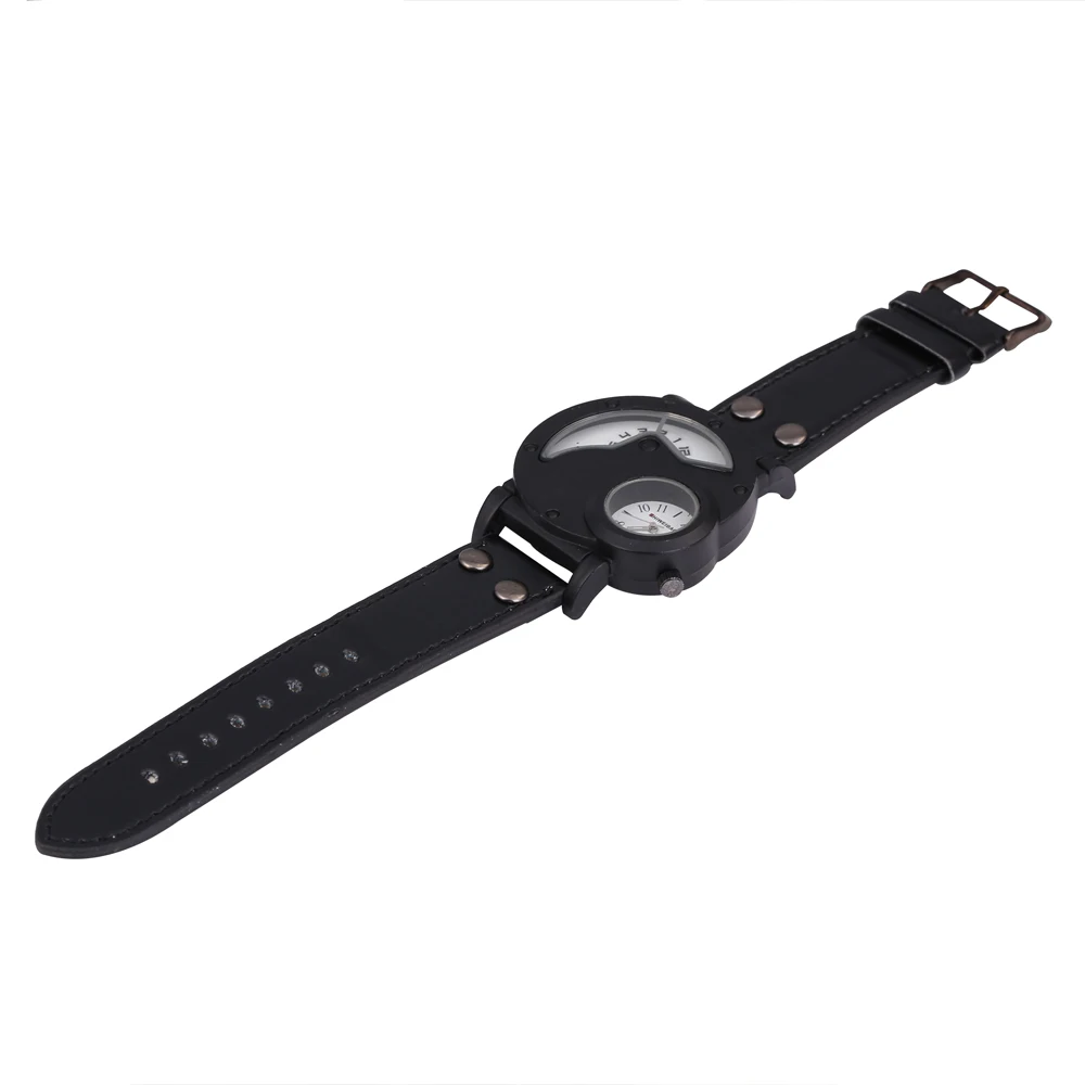 unique design quartz wrist watch for men luxury brand men`s watches dual time zones milutary clock man (1)