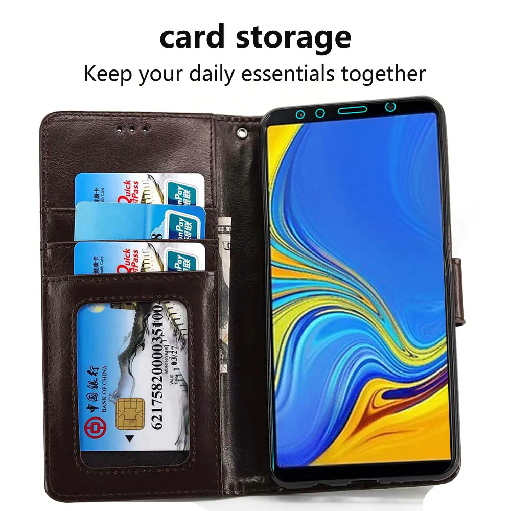 IDOOLS PU Leather Flip Case for Samsung galaxy A7 2018 A750 6.0