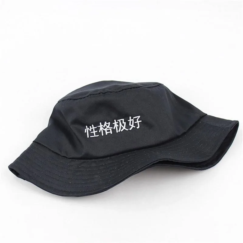 2019 хлопок китайские иероглифы панамка с вышивкой Рыбацкая шляпа Открытый Дорожная шляпа шляпы от солнца для мужчин и женщин 490