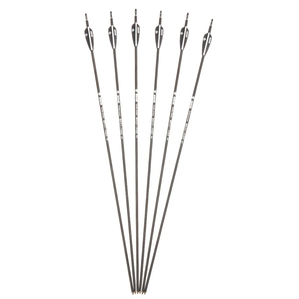Kaufen 6 12 24 stücke 30 Zoll Wirbelsäule 700 Carbon Pfeil Durchmesser 7mm Bogenschießen Pfeile mit 2,5 Zoll schaufeln für Recurve Verbindung Bögen Bogenschießen