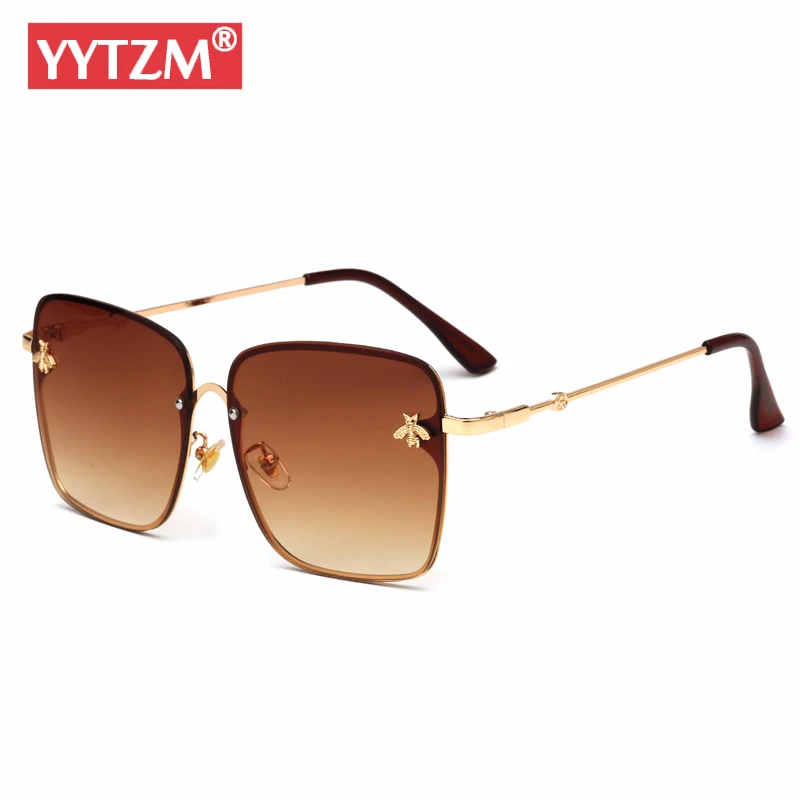 YYTZM бренд солнцезащитных очков Для женщин Gafas Личность Металл коробка