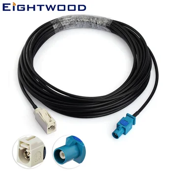 Eightwood RG174 Aerial Antenna Replacement Cable with Fakra B Jack Socket to Fakra Z1 Plug Pin FM Car Digital Radio Amplified fakra z female right angle to two dual fakra z male conversion radio fakra extension cable antenna adapter for vw