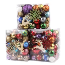 70pcs Christmas Tree Decorations Ball Deer Snow Baubles Xmas Party Wedding Hanging Ornament Christmas Decoration Supplies 70pcs Christmas Tree Decorations Ball Deer Snow Baubles Xmas Party Wedding Hanging Ornament Christmas Decoration Supplies