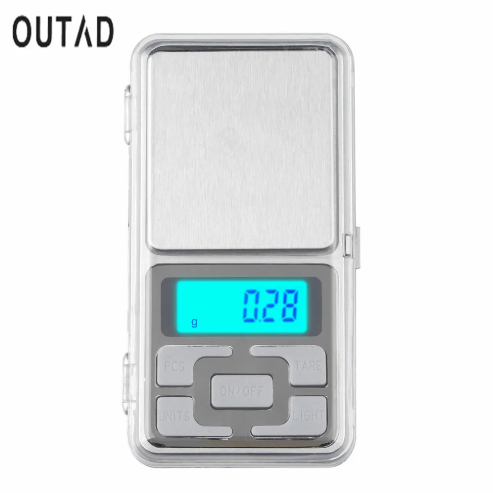 OUTAD 200 г x 0 01 Мини цифровые весы Портативный ЖК электронные ювелирные весовое
