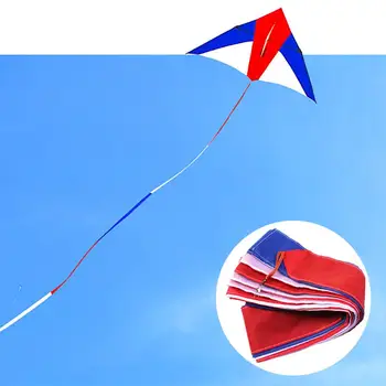 

10/15/30m colorful Rainbow Color Blocking Long Kite Tail Line Outdoor Sports Accessory