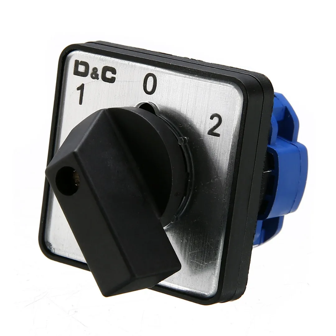 New Changeover Switch AC 500V On/Off/On 3 Positions 4 Terminals Control Universal Rotary Selector Cam Changeover Switch