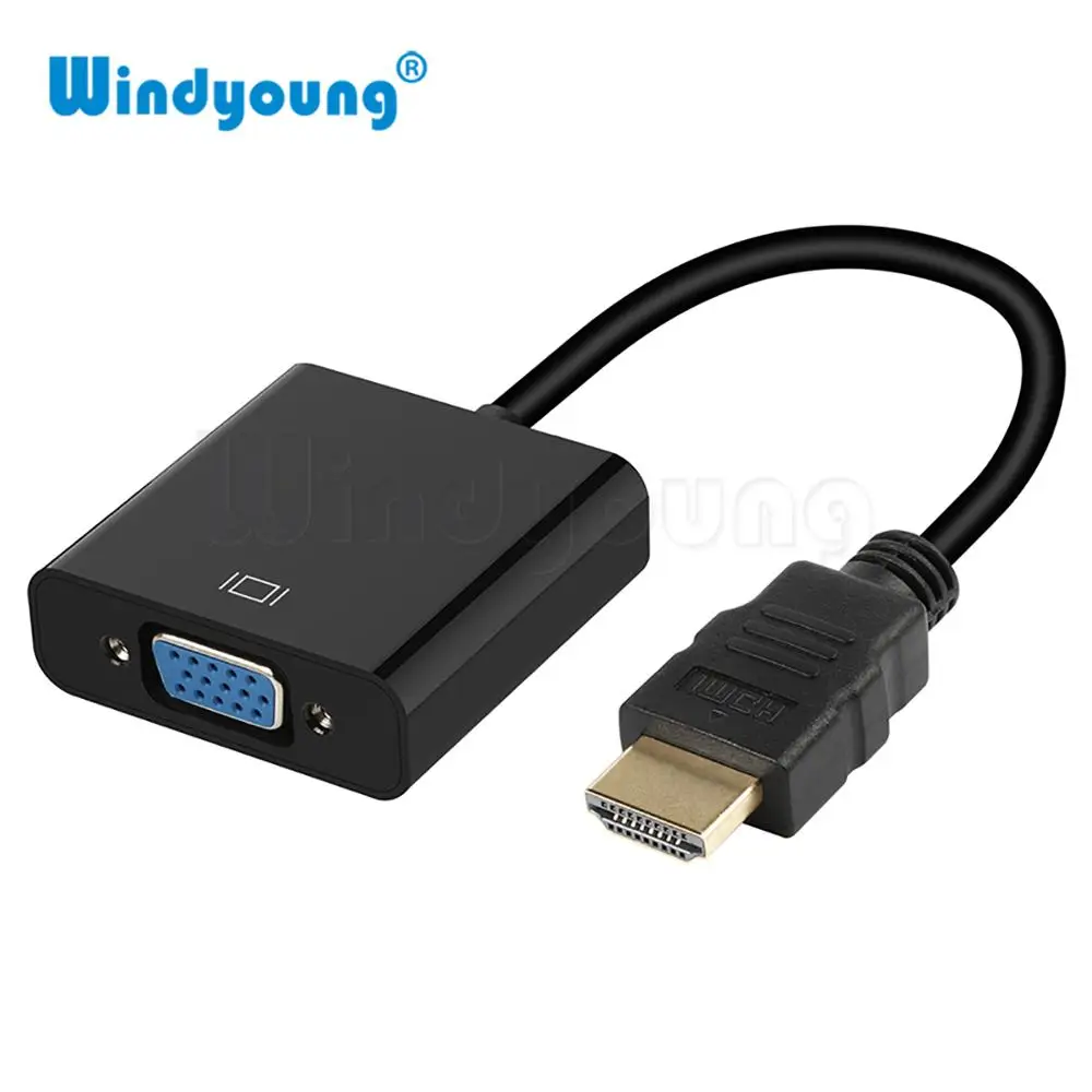 

HDMI to VGA Adapter Male to Female Converter Adapter 1080P Digital to Analog Video for PS4 PC Laptop Tablet