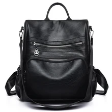 Fashion Women Bagpack Travel PU Leather Backpack Bag School Shoulder Bag for Teenage Girls Black Backpacks Female mochila mujer Fashion Women Bagpack Travel PU Leather Backpack Bag School Shoulder Bag for Teenage Girls Black Backpacks Female mochila mujer