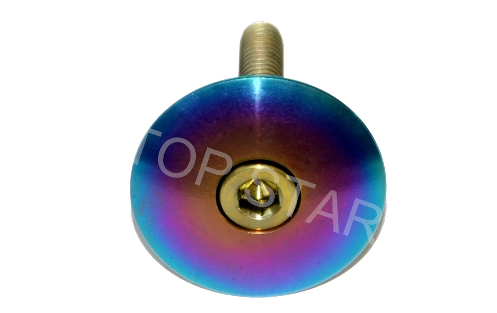 

Titanium Bicycle Headset Top Cap Road Bike Headset Cap Bike Accessory Titanium CNC Headset Top Cap and M6*30mm Bolt