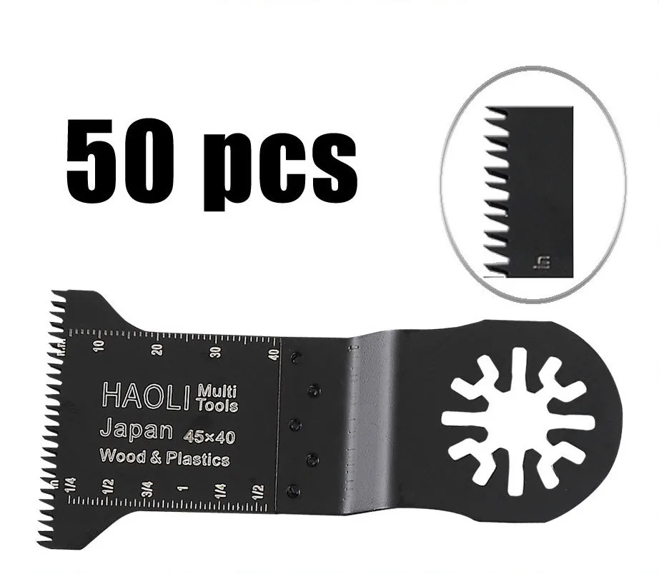 

50 pcs 45mm precision oscillating tool saw blades accessories fit for Multimaster power tools as Fein, Dremel,wood cutting
