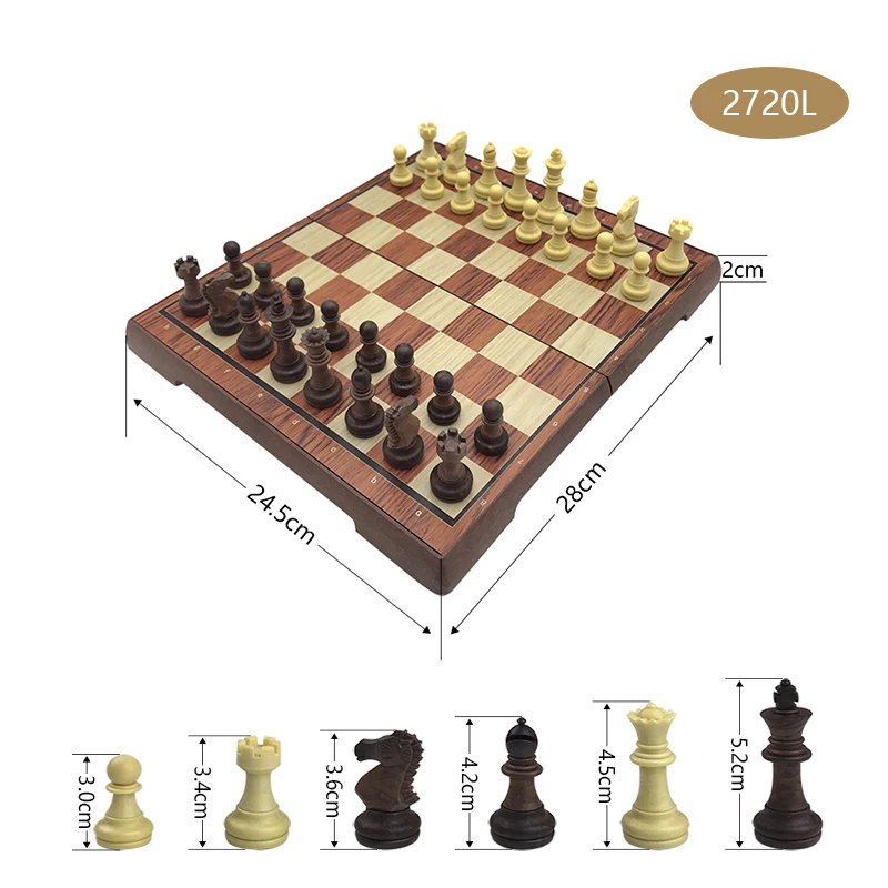 High-grade Chess Plastic Folded Board International Magnetic Chess Set Exquisite Puzzle Games Board Game Gift Yernea