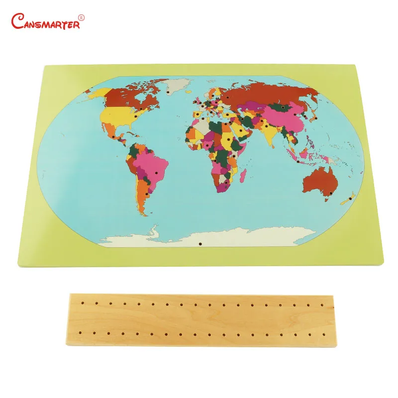  Montessori Preschool Flags of The World Map Recognize Geography Standard Teaching Aids Wooden Mater - 33017456449