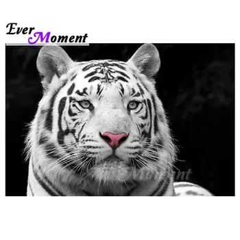 

Ever Moment Diamond Painting White Tiger Handmade Full Square Drill 5D DIY Picture Of Rhinestone Diamond Embroidery 3F1386