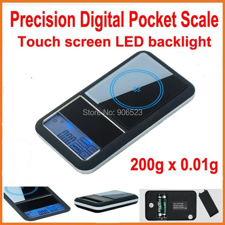 

Touch Screen APTP446 200g x 0.01g Pocket Electronic Digital Diamond Jewelry Gem Scale Counting Function, Weighing Balance