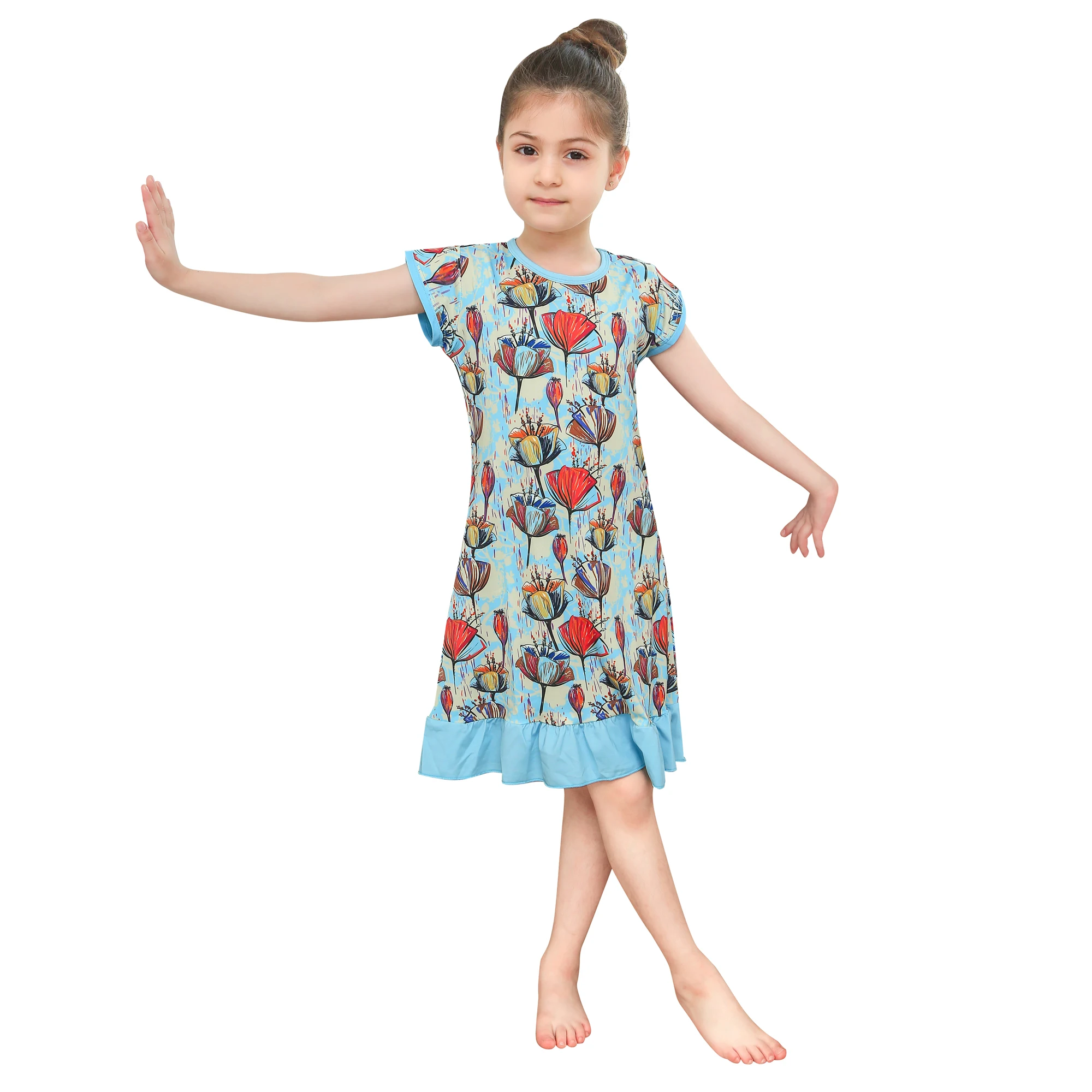 

3D Printing Summer Girl Dress Children Party Dresses Elegant Princess Kids Dress Girls Fashion Clothing