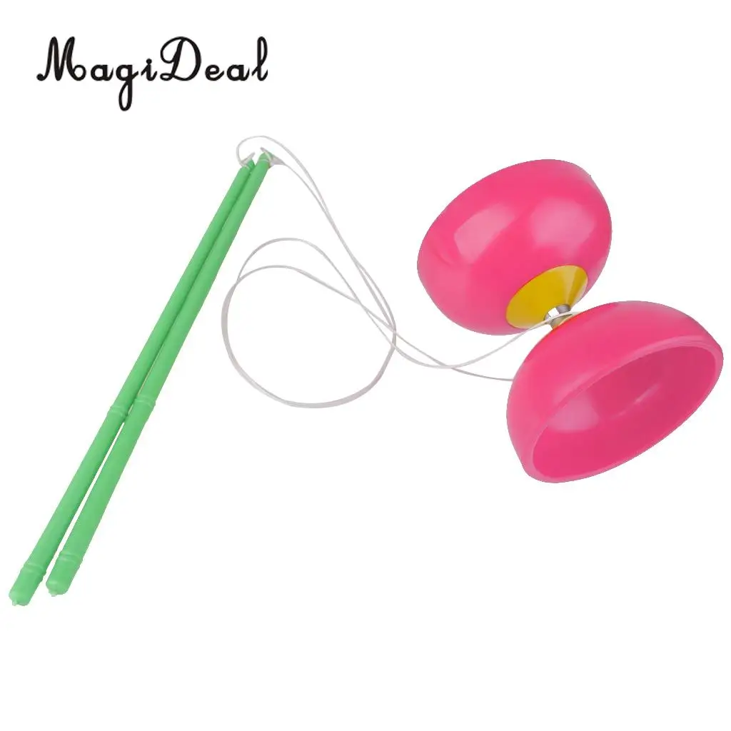 MagiDeal Rubber 5-Bearing Diabolo With Handsticks & String Juggling Toy for Professionals Beginners Children Adult Classic Toy