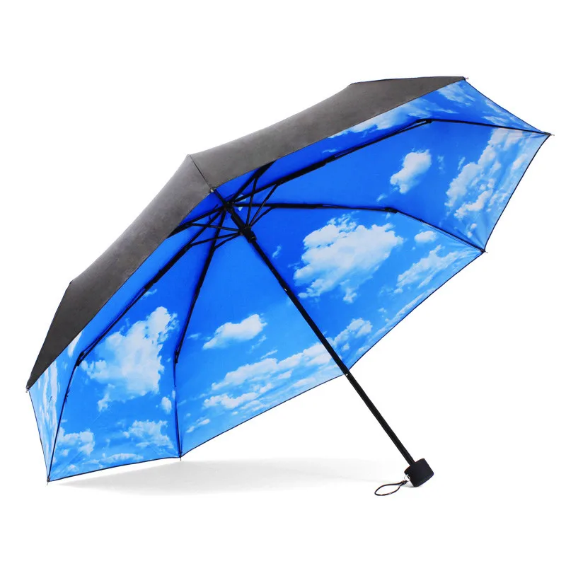 2017New Summer Blue Sky Fashion Windproof UV proof Women's Rain