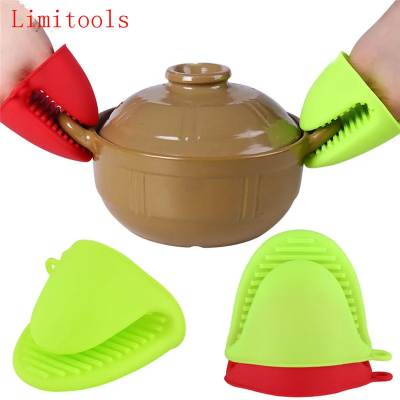 

LIMITOOLS 1pc Cake Bakeware Heat Resistant Silicone Oven Glove Short Finger Hand Clip Oven Mitt Convenient Pot Holder