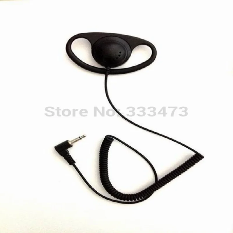 2PCS HYS TC 001D 3.5mm D Shape Only Listen Only Soft Rubber Earpiece