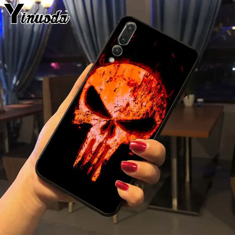 Yinuoda Каратель маска череп аксессуары для телефона чехол Huawei honor 8x 7a P20Lite P10 Plus Mate10Lite