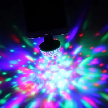 

DSstyles Novelty Mini Colorful DJ Laser Light with USB Plug Mobile Phone 4W Magic Ball Stage Light for Stage Bar Decoration
