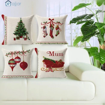 

GAJJAR Cute Christmas Pillow Case Lovers Gift Pillow Throw Pillowcases Home Beddroom Pair Pillows Bedding Set Capa Square 18OCT8