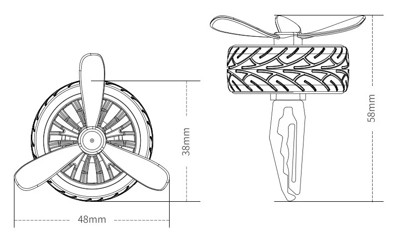 Освежитель воздуха для автомобиля, освежитель воздуха с пропеллером, освежитель воздуха для салона автомобиля