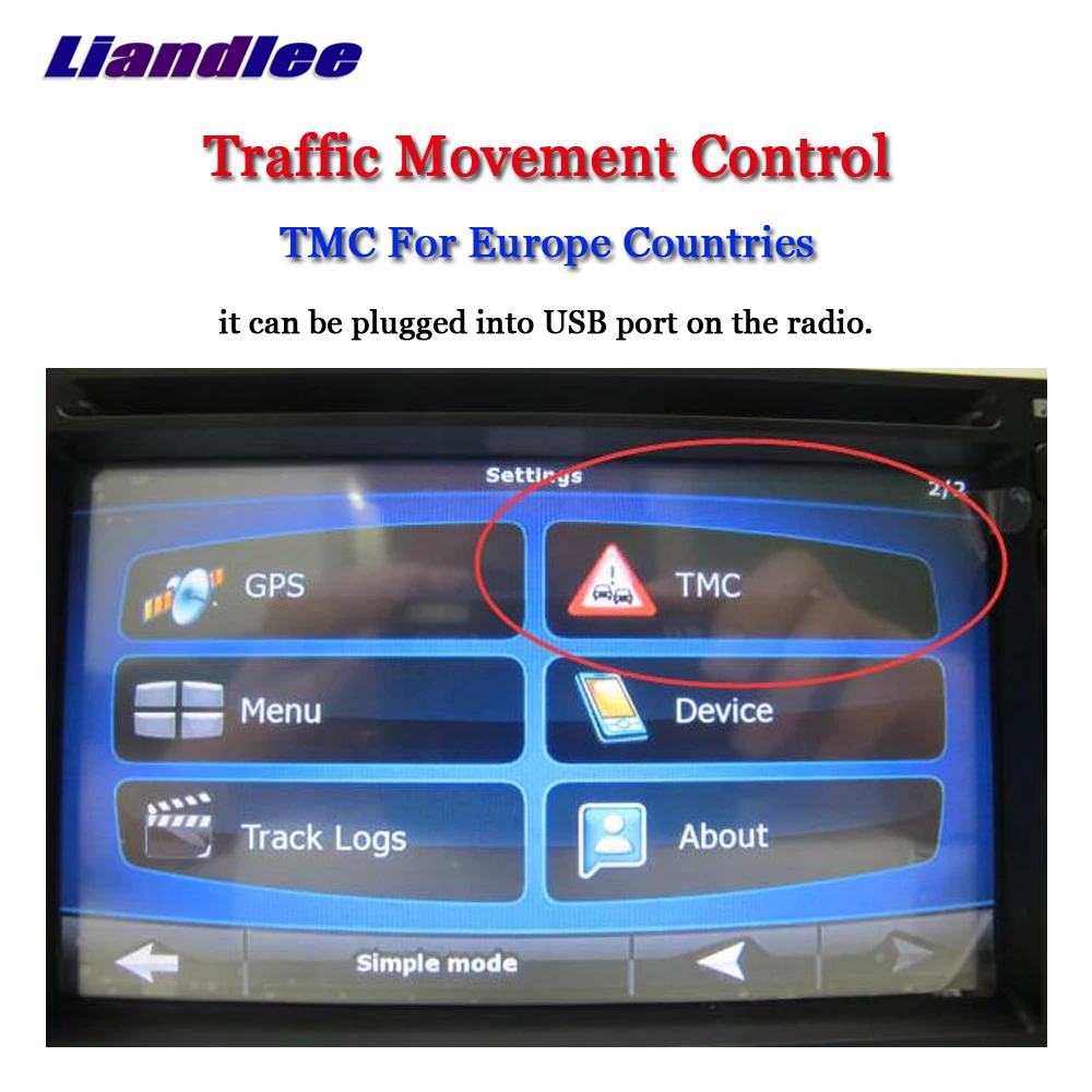 Liandlee автомобильный TMC(канал сообщения для европейских стран) приемник ключа Мини USB модуль для gps-навигатор системы