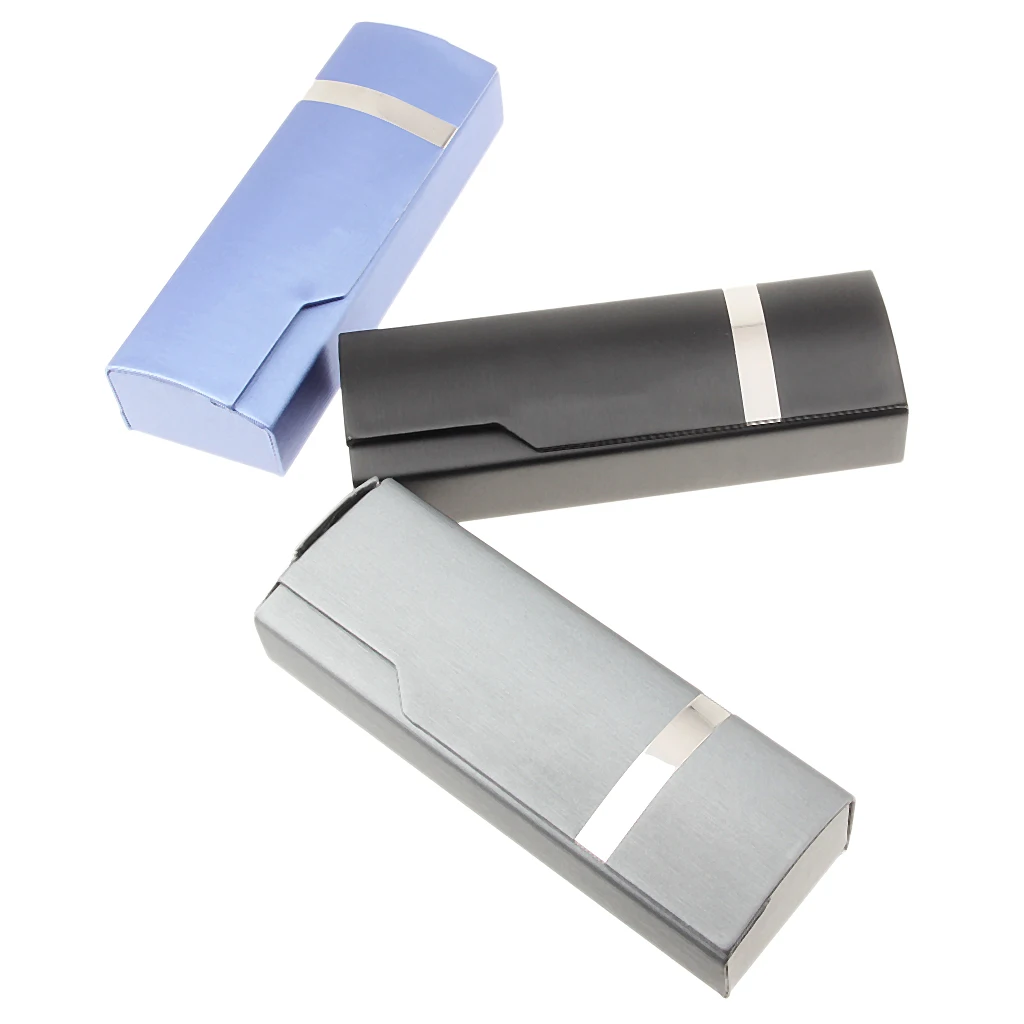 

1 Piece Slim Folding Magnetic Reading Glasses Box Clasp Optical Eyeglasses Cases Color By Random 16*5*3cm