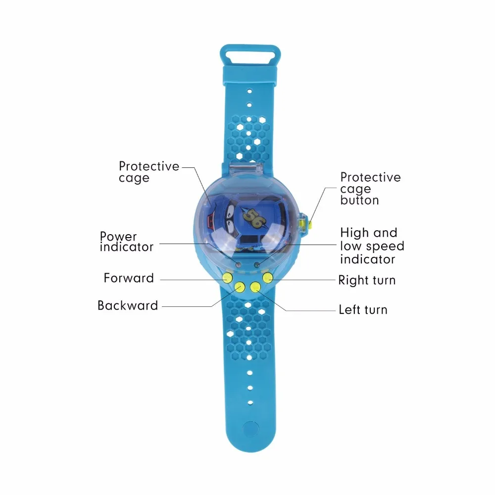 Gravity Sensor RC Mini Pocket Racer Cars Remote Control Cute Cartoon Kid Toy Watch Small Electric Dual-CTRL Vehicle USB Recharge