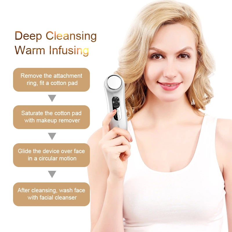  Electric Anti-aging Machine Ultrasonic Facial Beauty Device Ionic Face Cleaner Anti Wrinkle Removal
