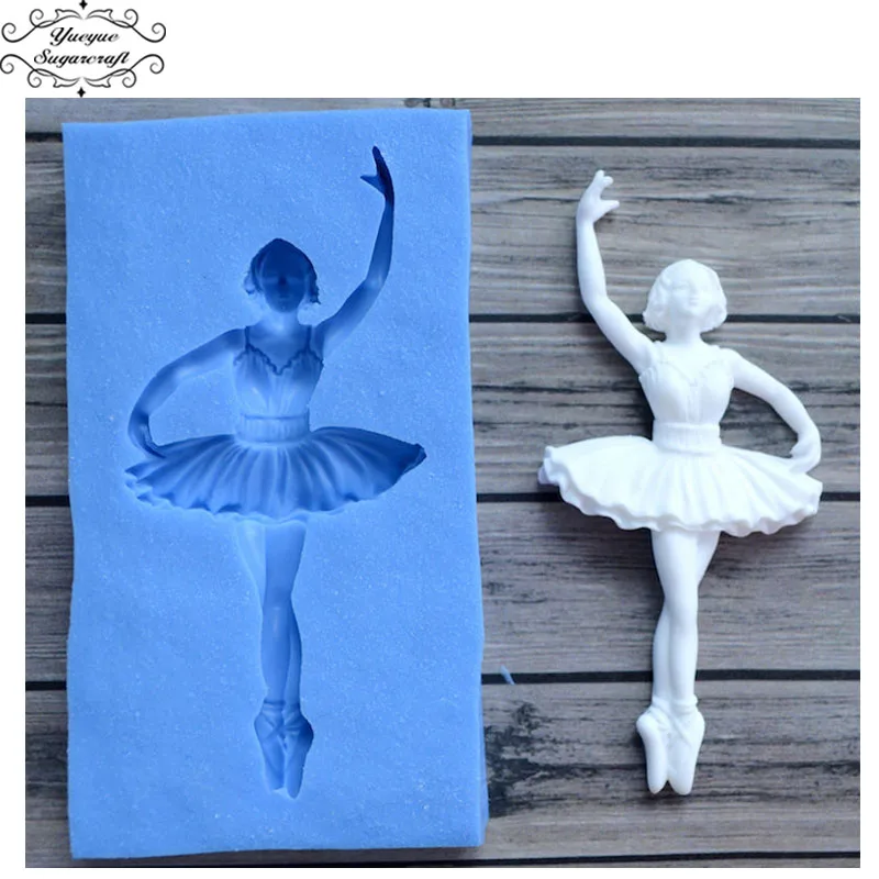 

Yueyue Sugarcraft Dancer Silicone mold fondant mold cake decorating tools chocolate gumpaste mold