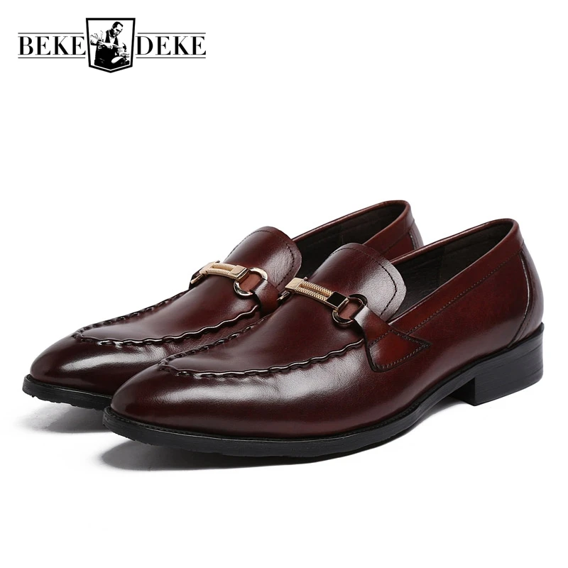 England Style Brand Fashion Mens Formal Shoes Genuine Leather Breathable Brown Black Business Office Men Shoes Plus Size 38-44 england style slim fit suit black size l