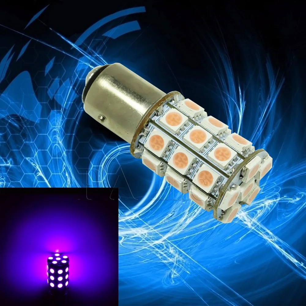 PA LED 2 шт. x супер яркий 3156 цвет фиолетовый 14В мотоциклетная лампа для багажника 30SMD