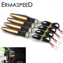 4 sztuk uniwersalny LED motocykl Turn Signal Lights wskaźnik Amber Flasher dla YAMAHA mt 07 R6 YBR 125 TMAX 530 drag star 650 xvs