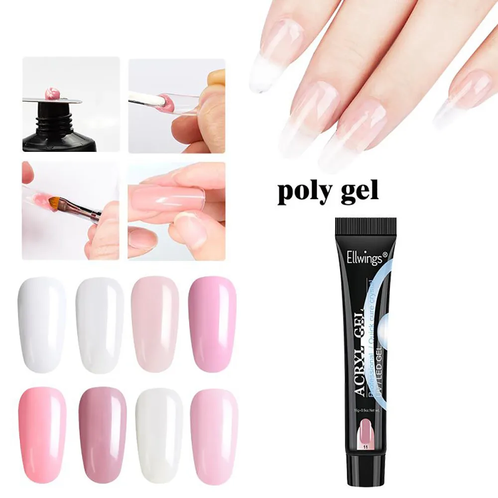 1 bottle Nail Extending uv curable Gel Lacquer Crystal Jelly UV Builder