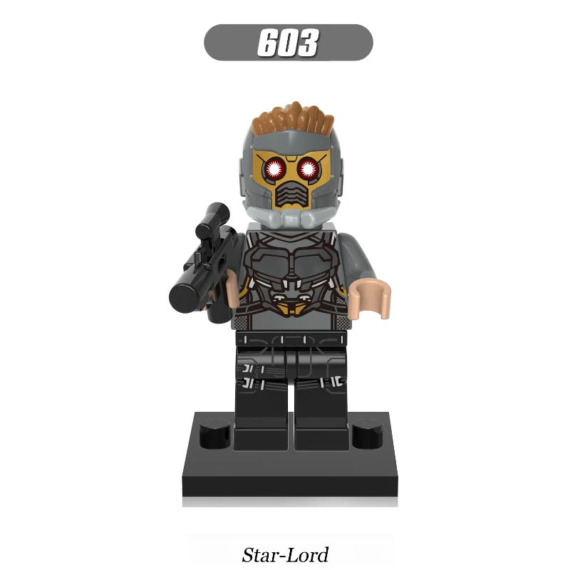 Star Lord Ходячие мертвецы михонн Дэрил Диксон Мэгги Грин Морган Рик Граймс Неган строительные блоки детские игрушки, строительные блоки - Цвет: Star Lord