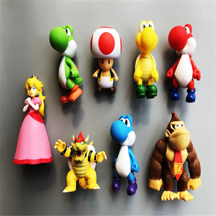 3D Super Mario Bros магниты на холодильник магнит стикер сообщений взрослый человек Девочка Мальчик Дети игрушка подарок на день рождения