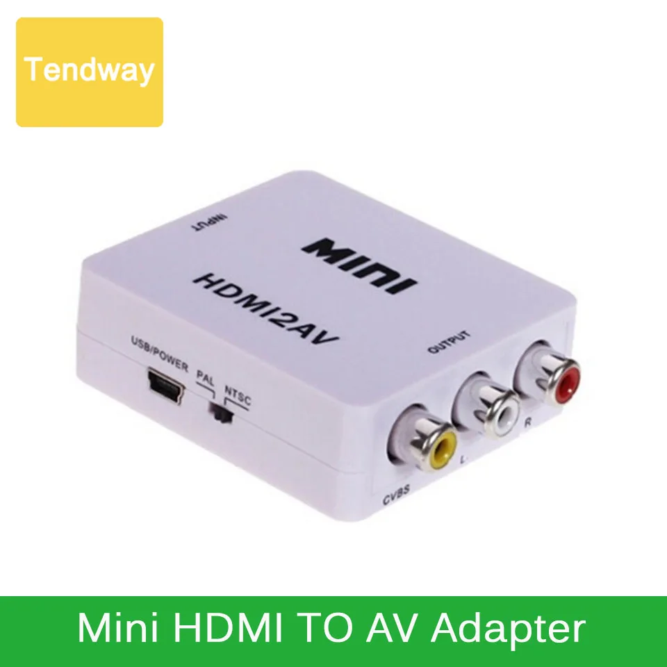 Mini HDMI для AV адаптер RCA AV/cvsb видео конвертер Интерфейс с 3 комплекты микросхем HDTV PC