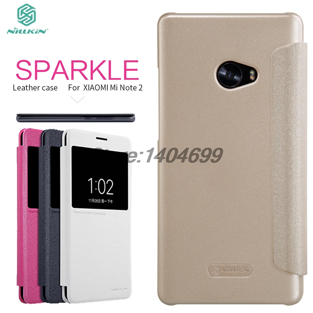 

Xiaomi Mi Note 2 Flip Case Nillkin Sparkle Series PU Leather Cover Case For Xiaomi Mi Note 2 With View Window