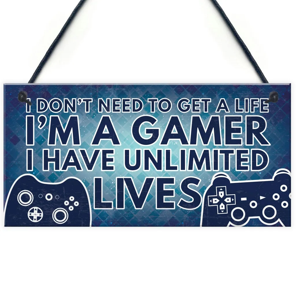 

kids room Gamer I'M A GAMER Best Friend Gift Novelty Birthday Hanging Plaque Gift kids room decoration