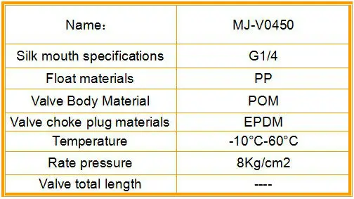2019 MJ-V0450 1/4 ''Поплавковый мини-клапан вертикальный installafion поплавковый клапан (5 шт./лот)