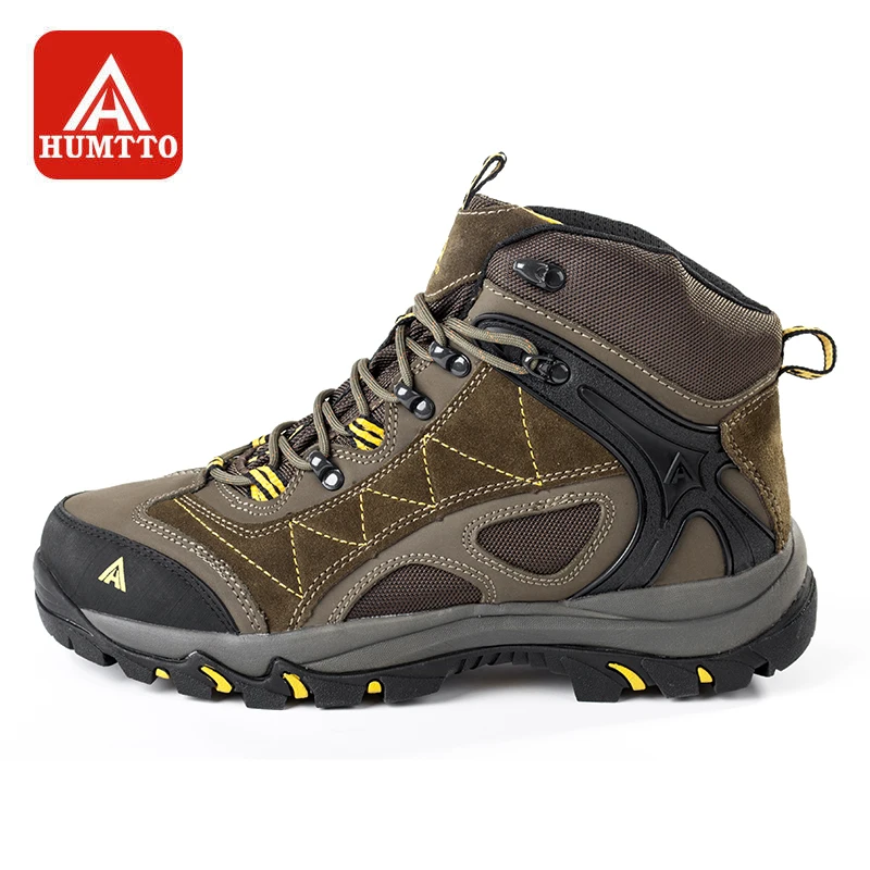 

HUMTTO Hiking Shoes Men's High Cut Anti-fur Climbing Boots Winter Couple Trekking Shoe Outdoor Camping Warm Leather Sneakers