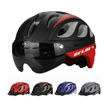 2018 New EPS Multi-functional Cycling Bicycle Helmet Goggle MTB Bike Sports Helmet Mountain Bike brim 5 Colors Goggles