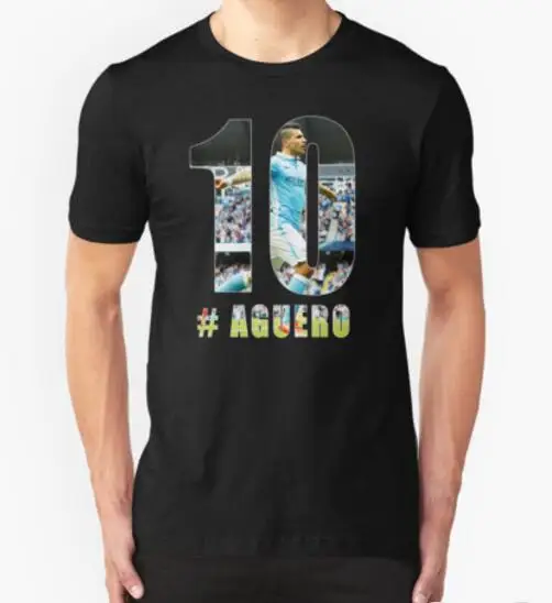 free shipping Manchester Sergio Aguero T shirt 2016 New ...
