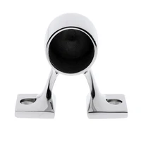 נירוסטה סירה יד 316 ימית נירוסטה סירה יד Rail התאמת 90 תואר End הכלונסאות 1 אינץ 25mm כסף Rail הסופי סנפיר puntal montant (1)