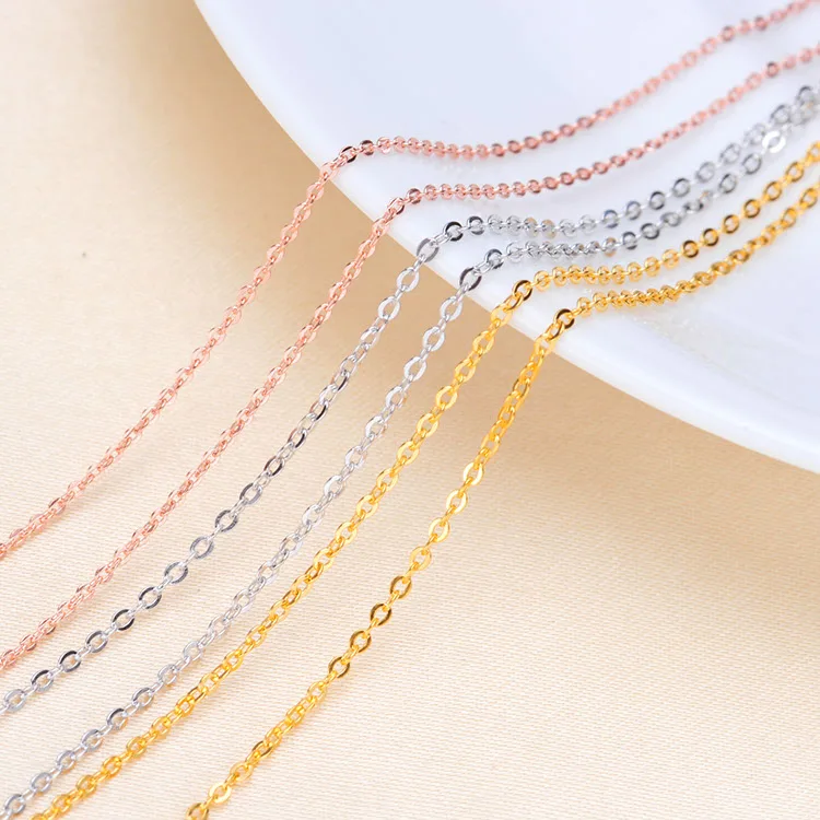 3 Color 925 Sterling Silver Pearl Necklace Chain Mountings Necklace Findings Jewelry Parts